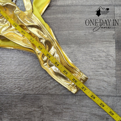 Beaudrm Pearl Accent Cut Out Thong One Piece Swimsuit Size S