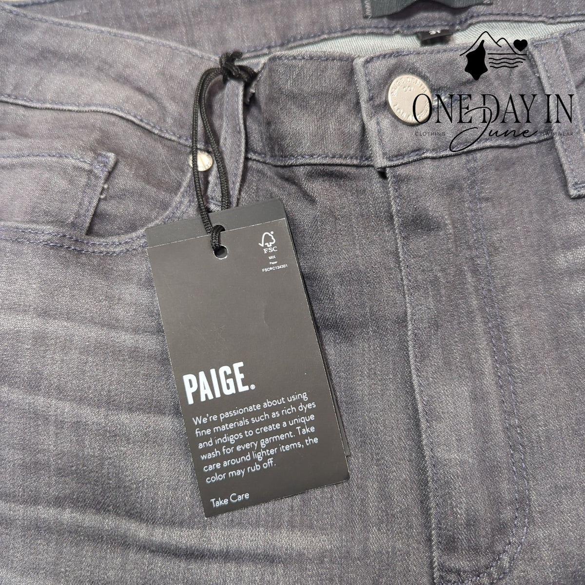Paige Hoxton Ultra Skinny High Rise Jeans Gray NWT Size 31 (12)