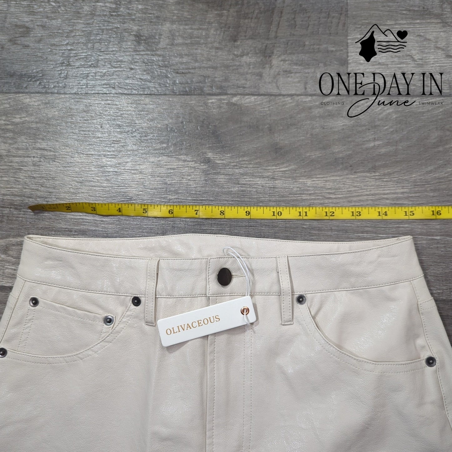 Olivabeous Faux Leather Lined Skirt Size S