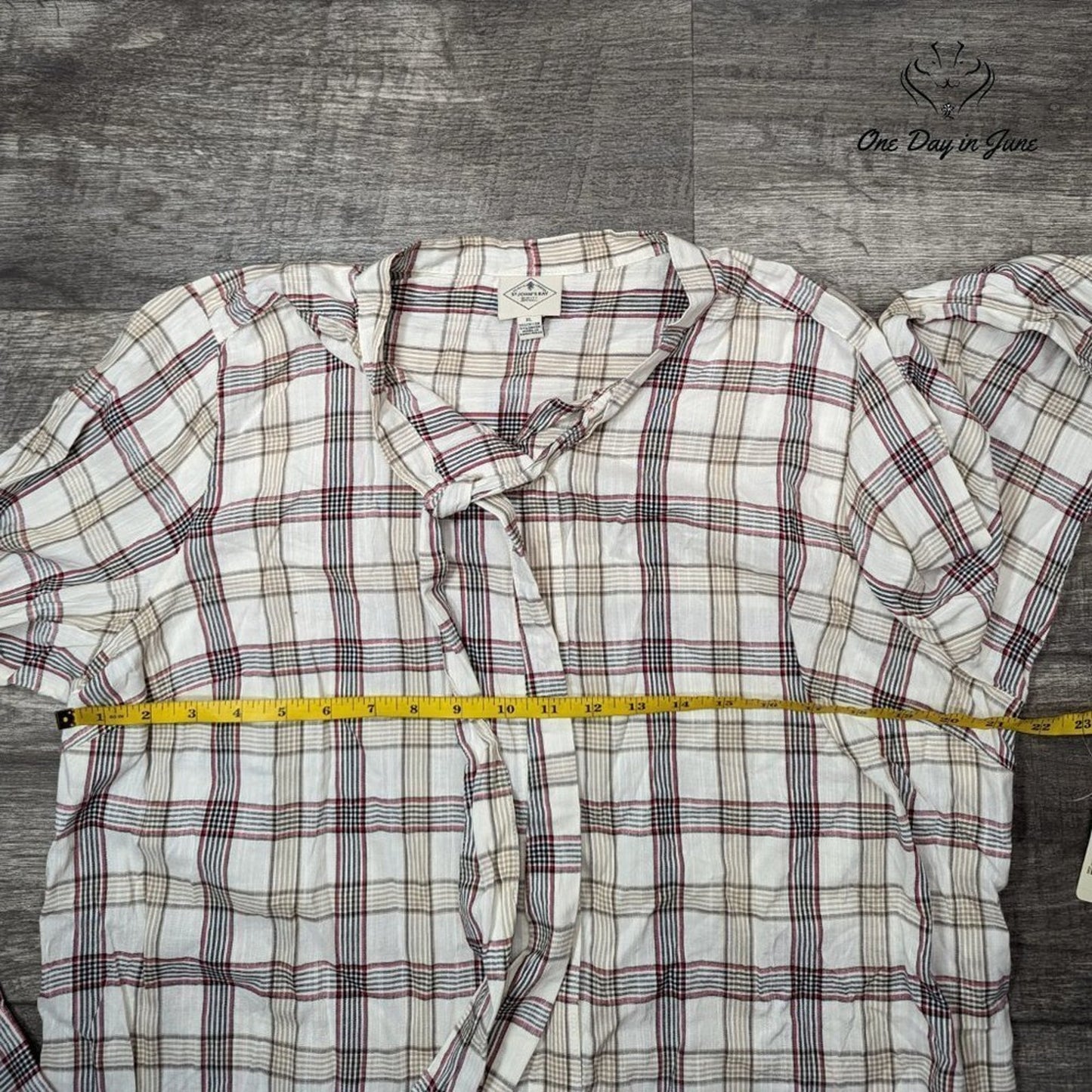 St. John's Bay Button Down Flannel Shirt Size XL