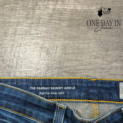 AG Adriano Goldschmied Farrah Skinny Ankle High Rise Jeans Blue NWT Size 4 (27)