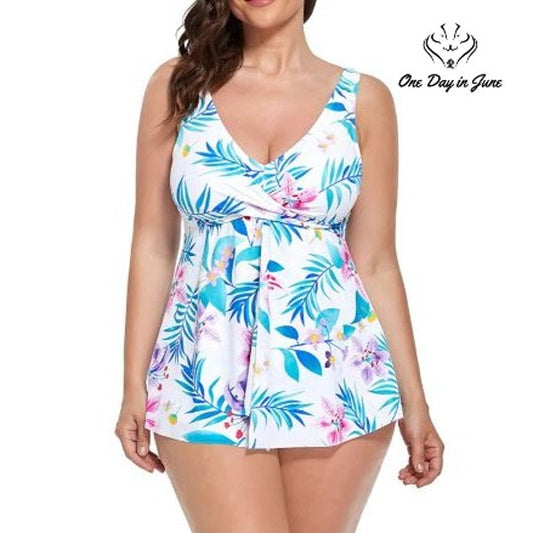 Fullfitall V-Neck Twist Tankini Top Size 12