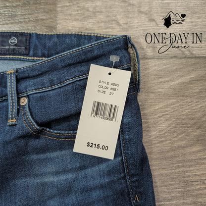 AG Adriano Goldschmied The Legging Ankle Super Skinny Jeans Raw Hem NWT Size 4