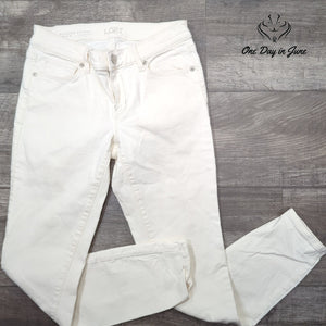 Loft Modern Skinny Ankle Jeans White Size 2