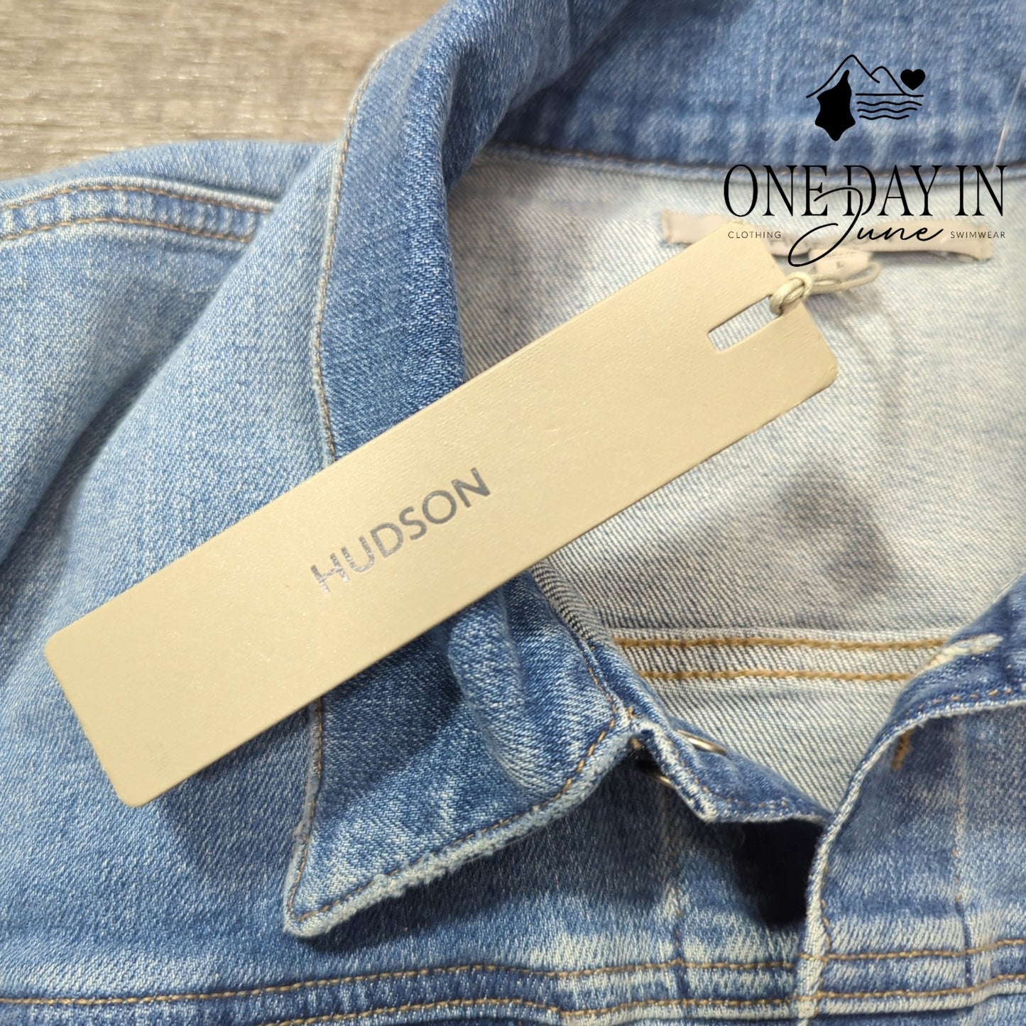 Hudson Reconstructed Maize Long Sleeve Denim Dress Size L