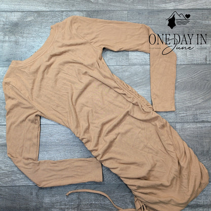 Mittoshop Long Sleeve Ribbed Mini Dress Size S