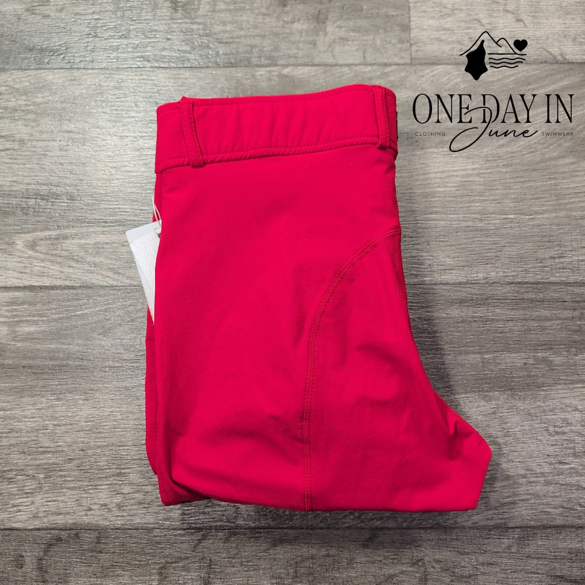 Dover Saddlery Windham Oxford Knee Patch Breeches Red Black NWT Size 6 (28)