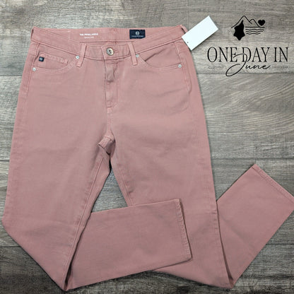 AG Adriano Goldschmied The Prima Ankle Cigarette Jeans Rose Pink NWT Size 4 (27)
