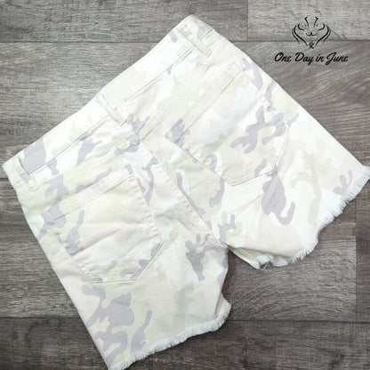 For the Republic Cut Off Camo Denim Shorts Size 6