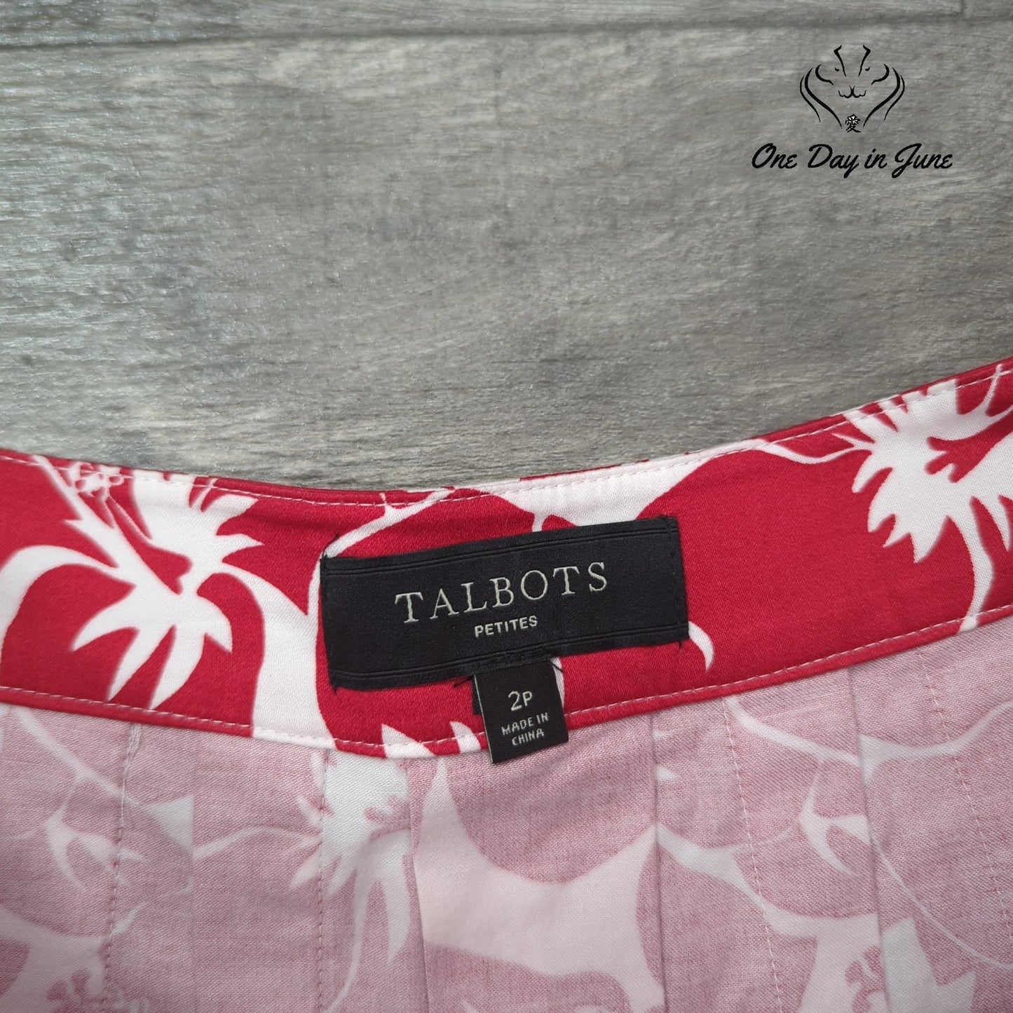 Talbots Petite Floral Pleated Skirt Size 2P