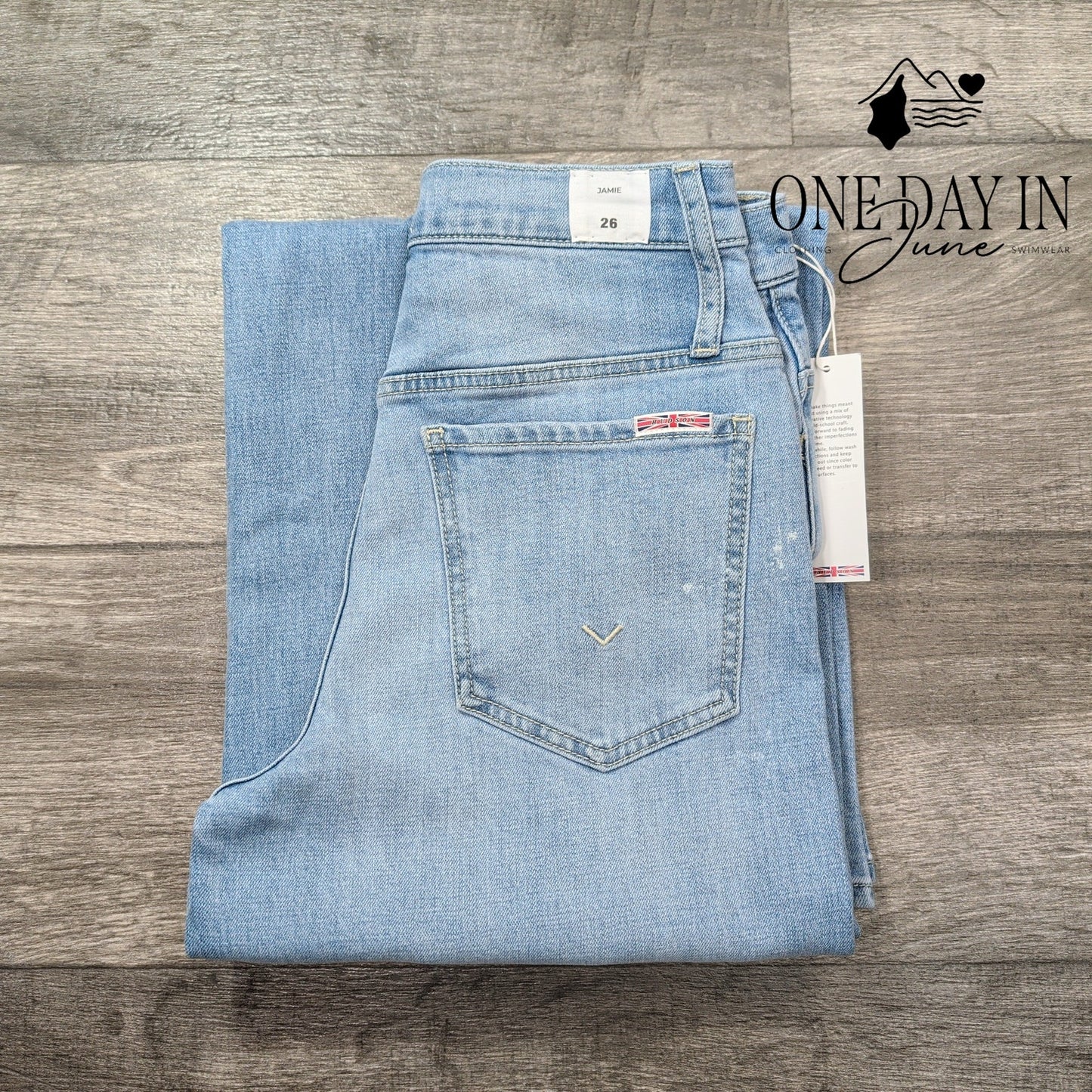Hudson Jamie High Waist Wide Leg Jeans Light Wash NWT Size 2 (26)