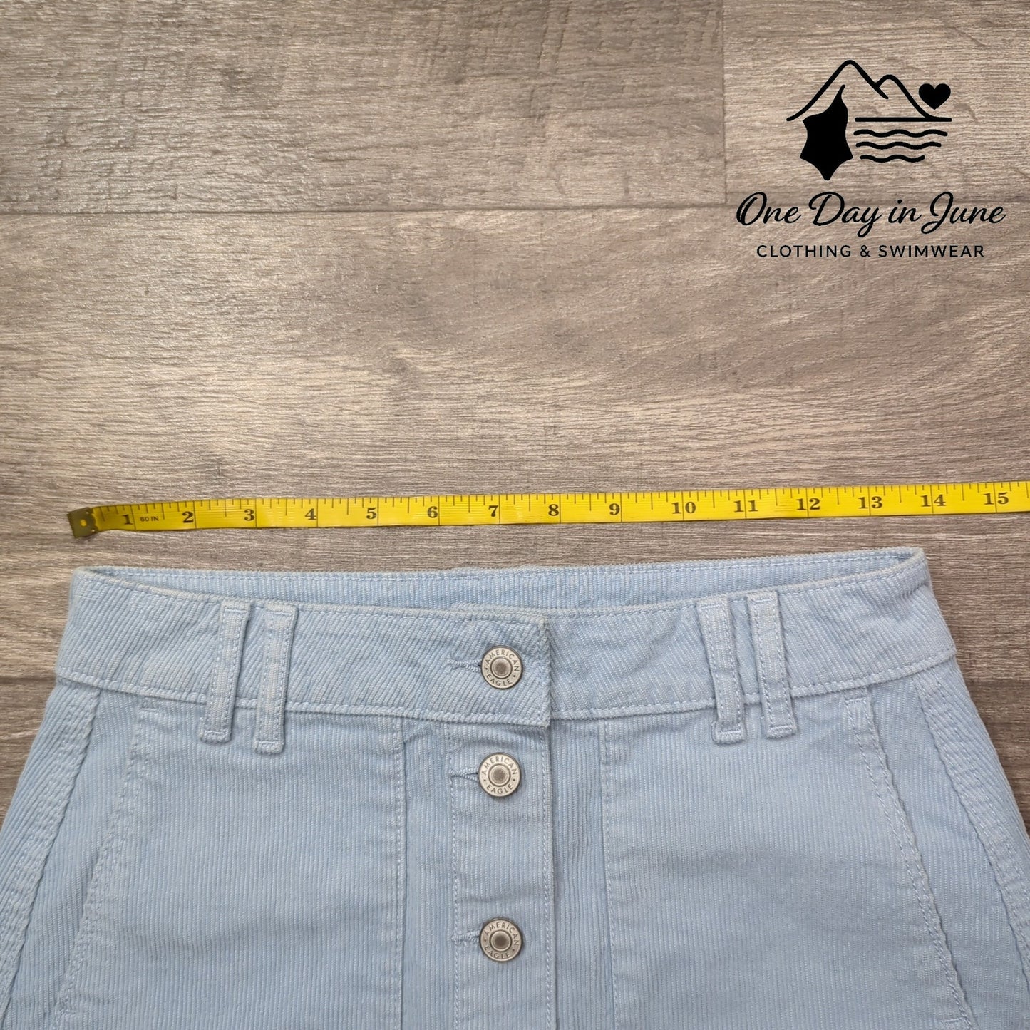 American Eagle Outfitters Corduroy Button Front Mini Skirt Size 0