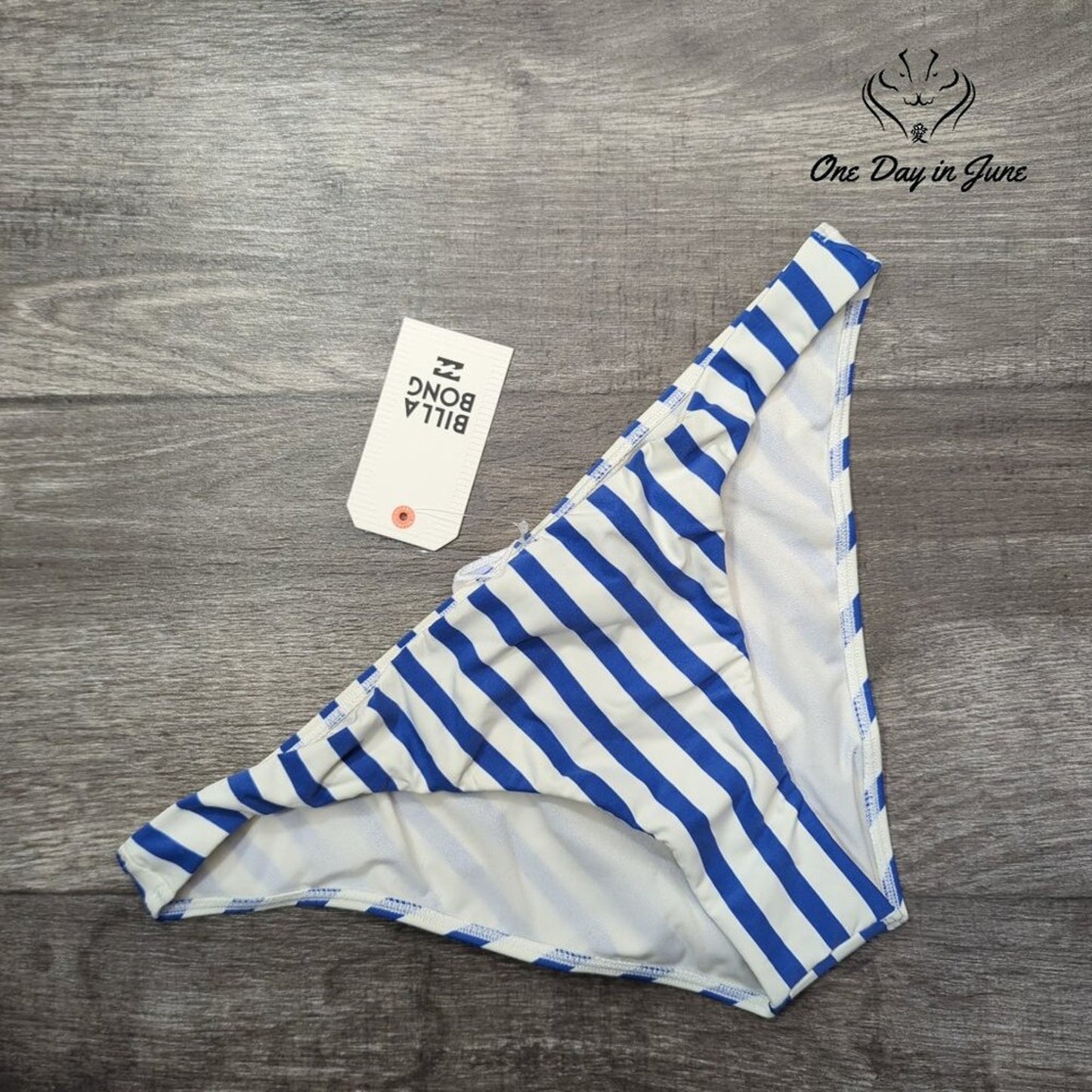 Billabong Blue By U Tropic Striped Bikini Bottom Size L