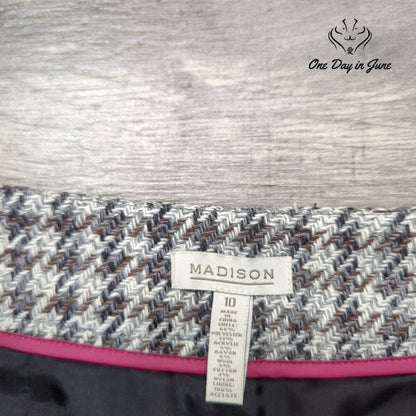 Madison Houndstooth Mini Skirt Size 10