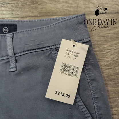 AG Adriano Goldschmied The Caden Tailored Trouser Pants Slate Blue NWT Size 4