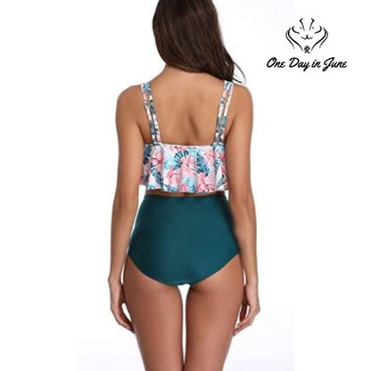 Mitaloo High Waist Flounce Bikini Swimsuit Size L