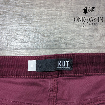 Kut from the Kloth Boot Cut Corduroy Pants Size 16