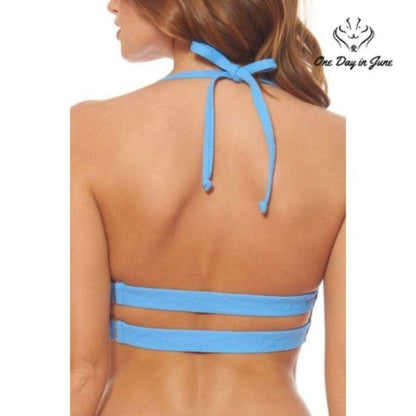 Jessica Simpson Rose Bay Twist Bandeau Bikini Top Size S