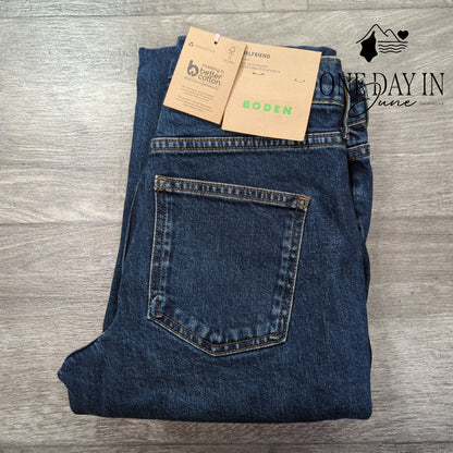 Boden Petite Girlfriend Jeans Mid Rise Medium Wash NWT Size 2P (26P)