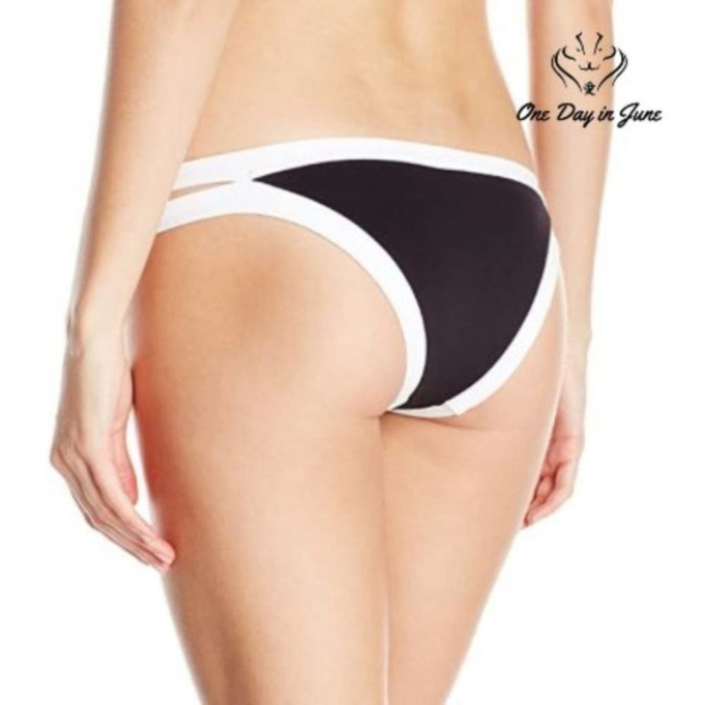 SeaFolly Block Party Brazilian Low Rise Bikini Bottom Size 2