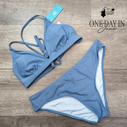 Cupshe Tie Back Triangle Bikini Swimsuit Size M