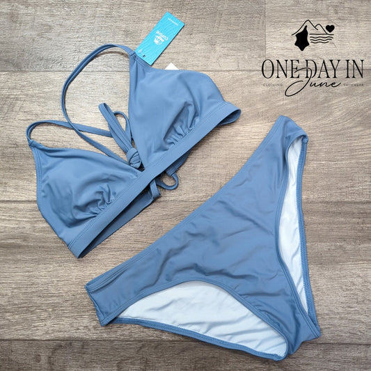 Cupshe Tie Back Triangle Bikini Swimsuit Size M