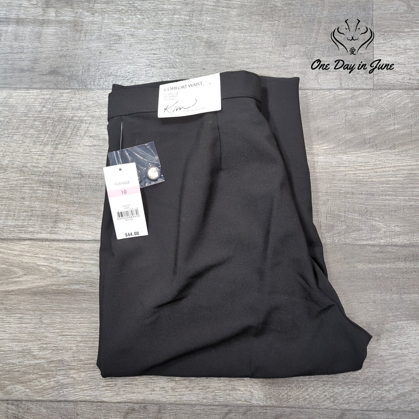 Kim Rogers Comfort Waist Straight Leg Pants Size 10