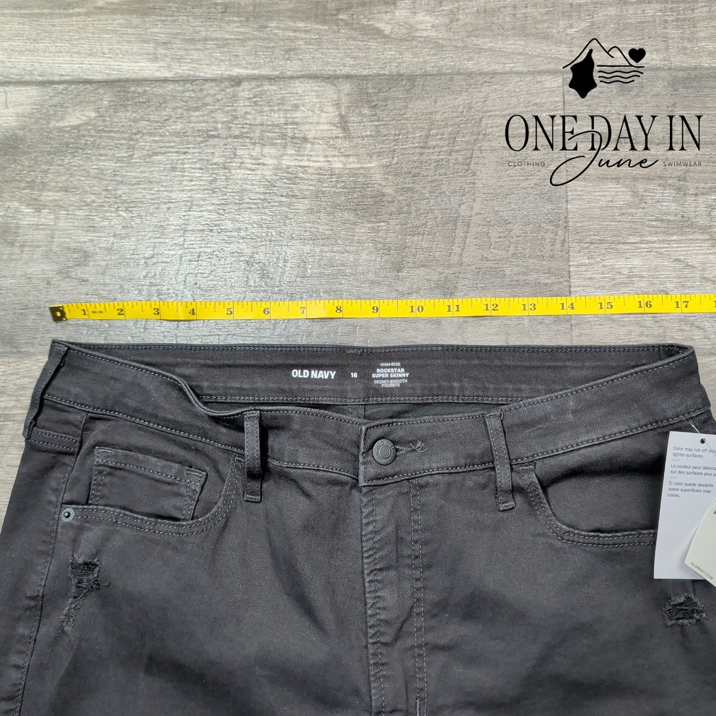 Old Navy High Rise Rockstar Super Skinny Distressed Jeans Size 16