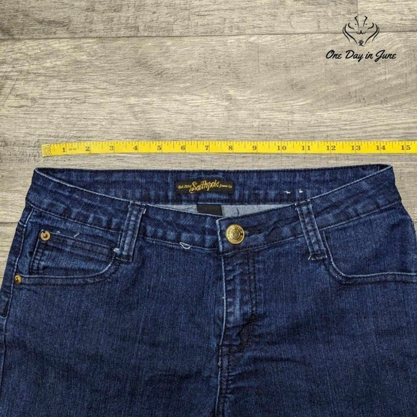 Southpole Juniors Embroidered Pocket Denim Shorts Size 9