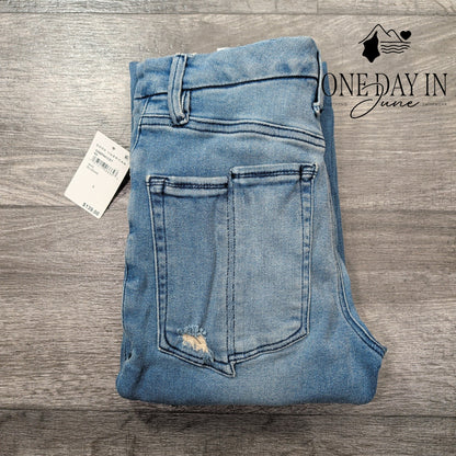 Good American Good Legs Straight Split Pocket Jeans Blue449 NWT Size 2
