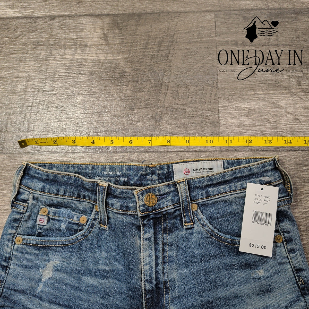 AG Adriano Goldschmied The Sophia High Rise Skinny Jeans Blue NWT Size 4 (27)