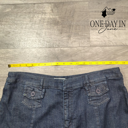 Christopher & Banks Midi Denim Skirt Size 14