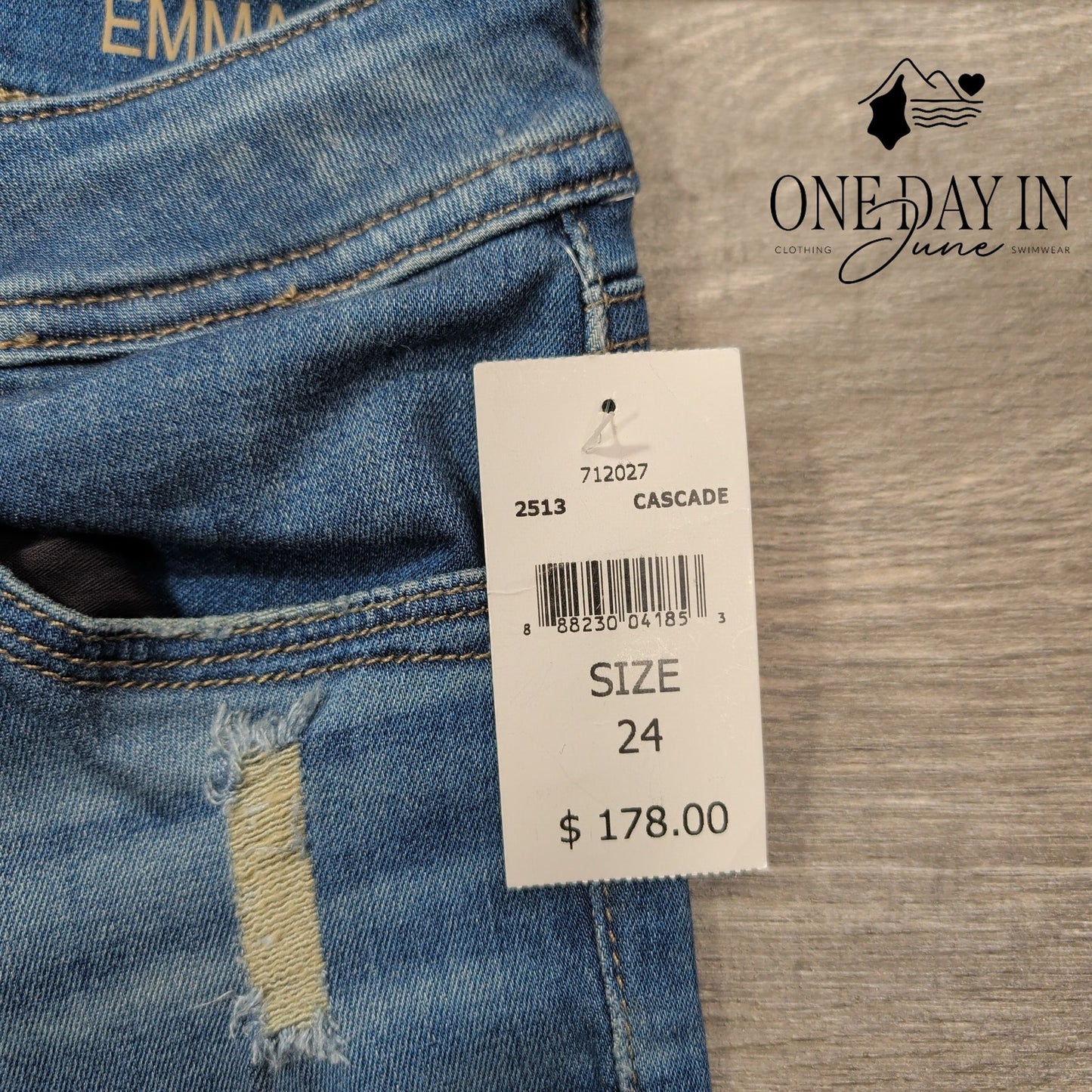 DL1961 Emma Legging Jeans Cascade Distressed Skinny NWT $178 Size 00 (24)