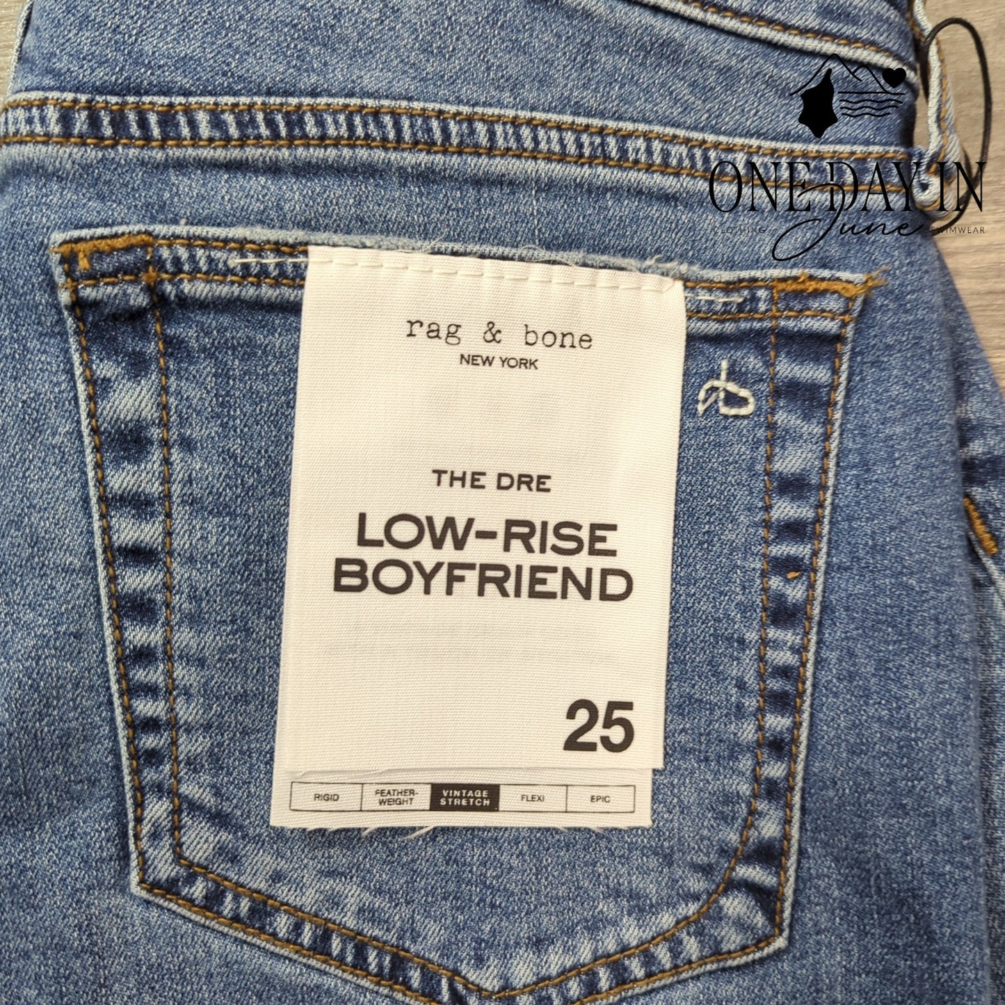 Rag & Bone The Dre Loe Rise Boyfriend Jeans Size 0 (25)