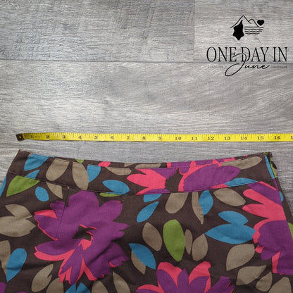 Boden Floral Lined Skirt Size 12