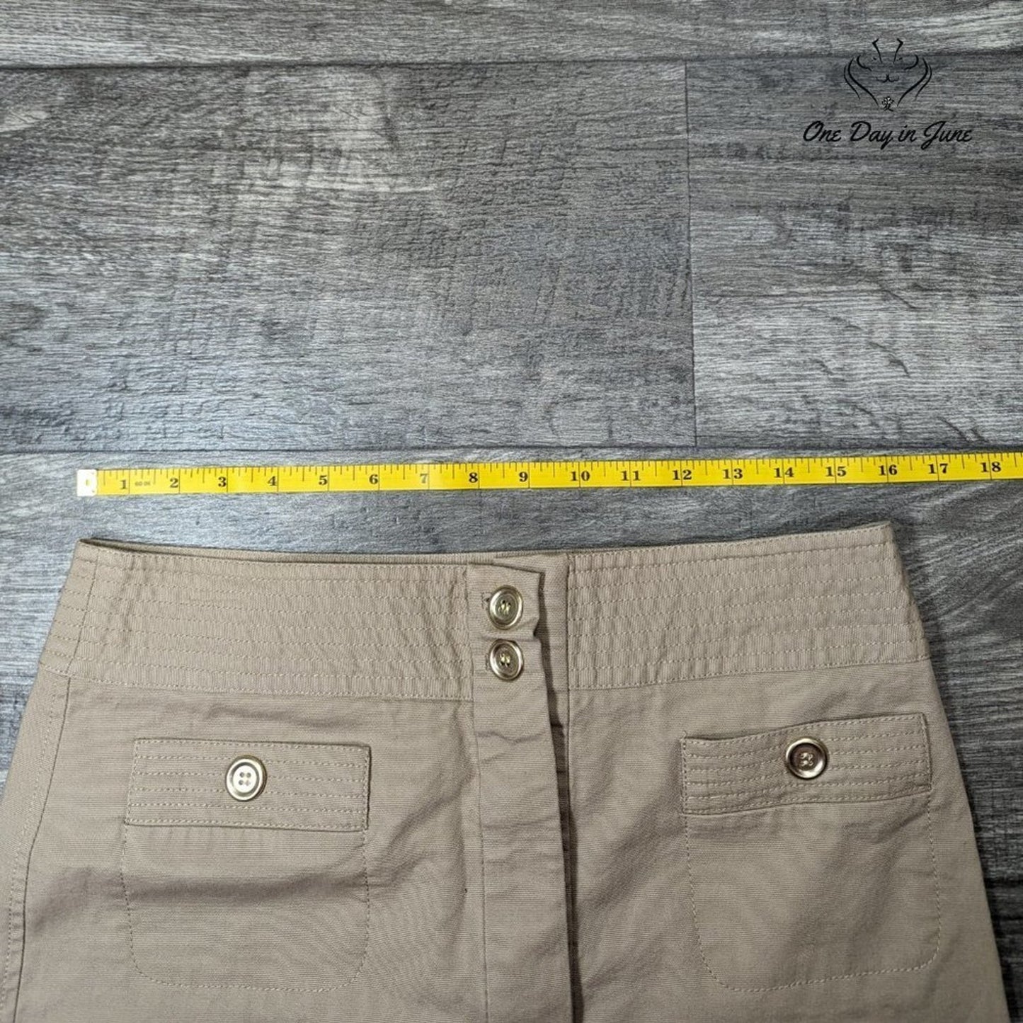 Talbots Petite Button Front Skirt Size 8P