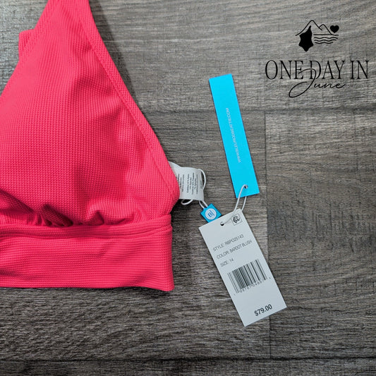 Bleu Rod Beattie Tie Back Halter Bikini Top Size 14