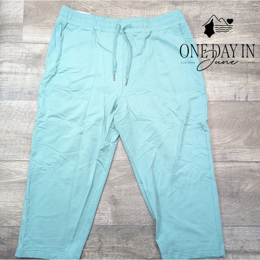 Members Mark French Terry Drawstring Capri Pants Size L