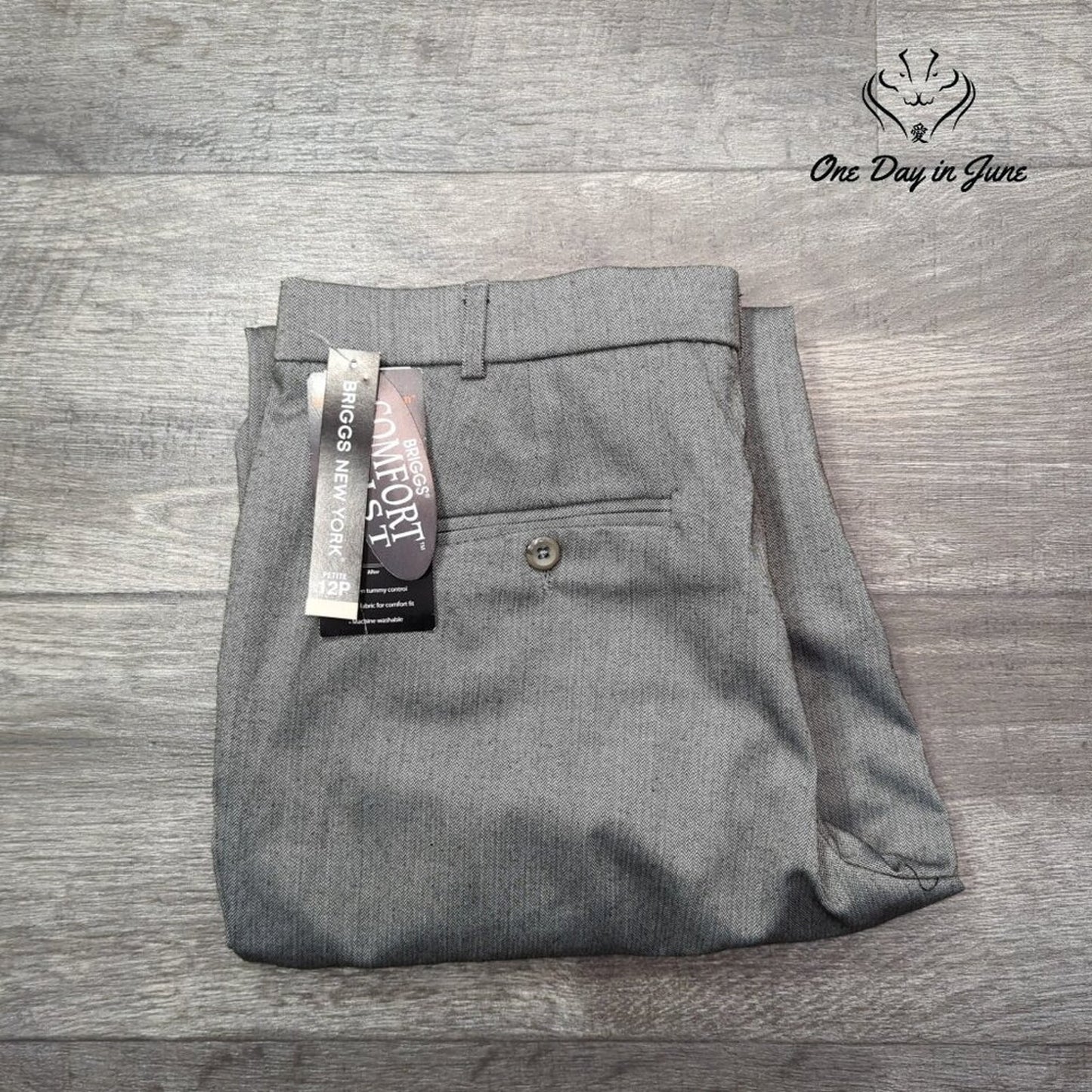 Briggs New York Petite Cropped Pants Gray Slimming Solution NWT Size 12P