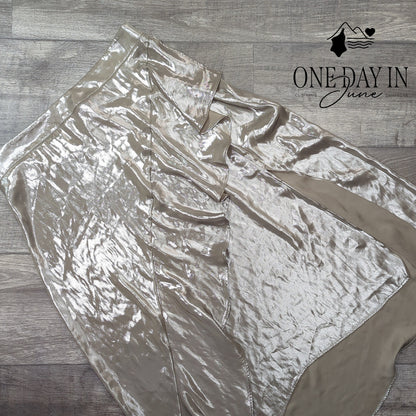 Zara Shimmer Gold Skirt Size L