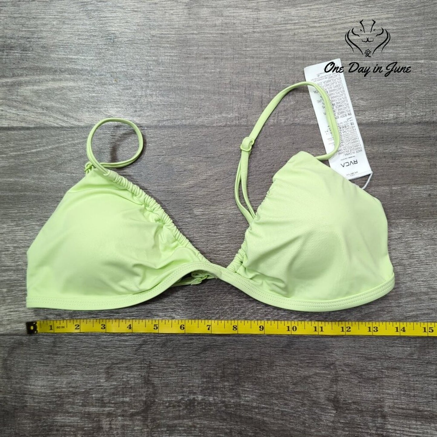 RVCA Solid Trilette Bikini Top Size M