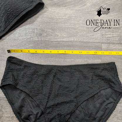 Pfreesea Textured One Shoulder Bikini Swimsuit Size XL