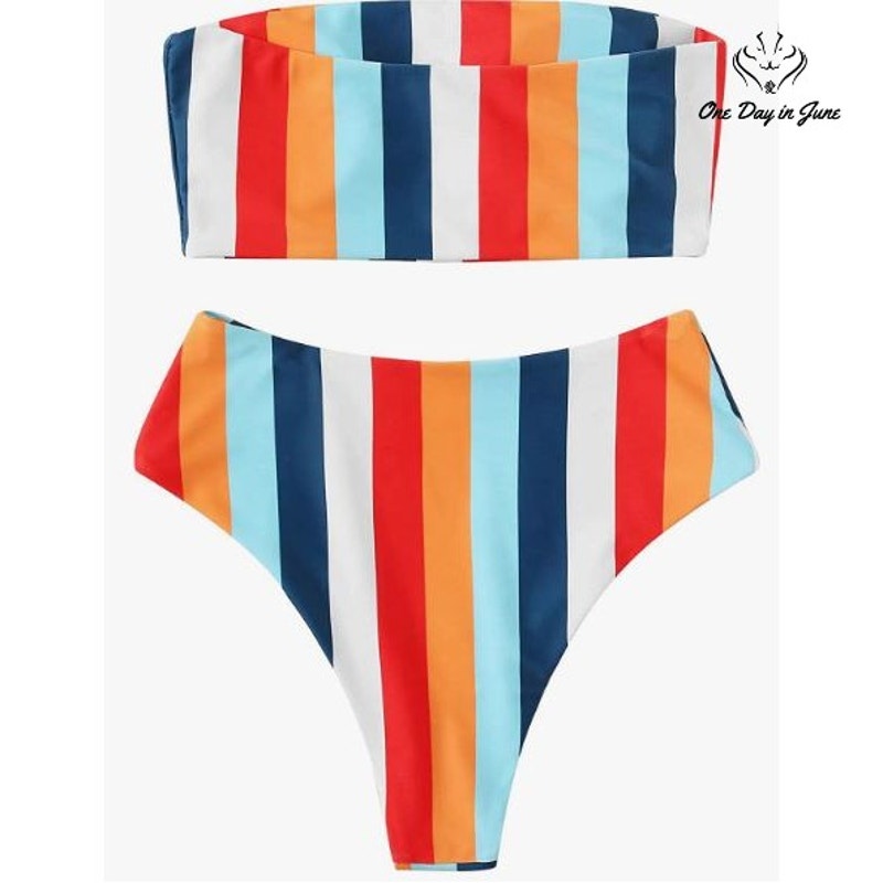 SweatyRocks Bandeau High Waist Bikini Swimsuit Size S