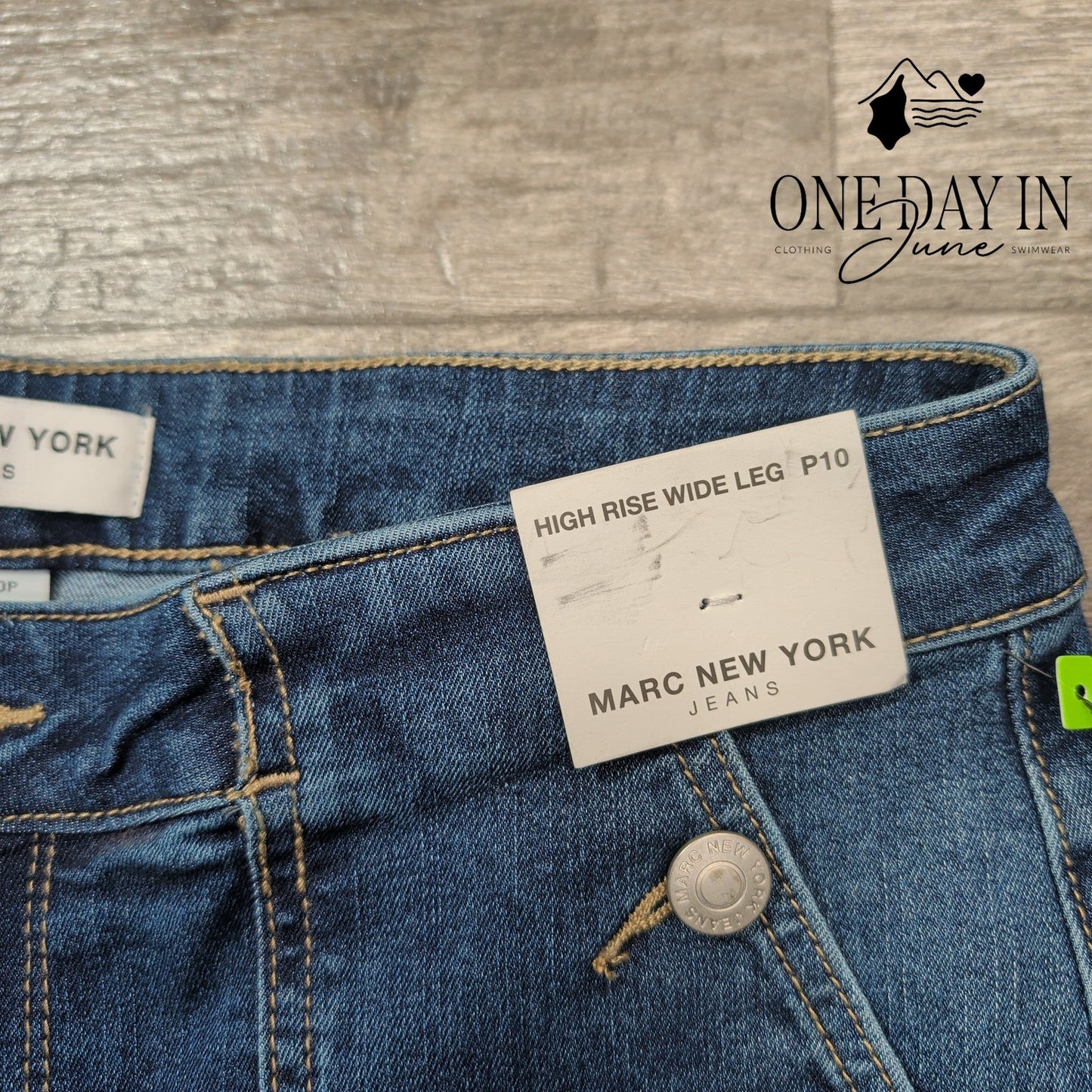 Marc New York Petite High Rise Wide Leg Crop Jeans Size 10P