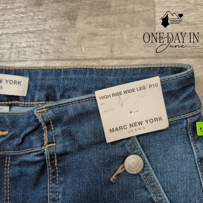Marc New York Petite High Rise Wide Leg Crop Jeans Size 10P