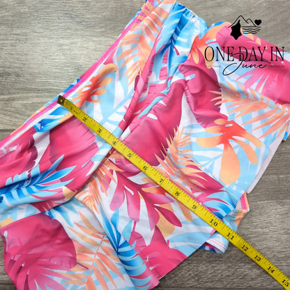 CharmLeaks Tropical Skirted Bikini Bottom Size L