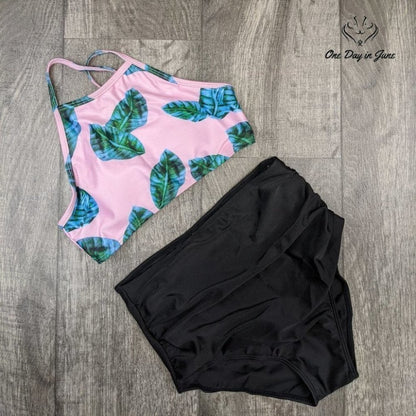 Geek Lighting High Waist Floral Bikini Swimsuit Size S