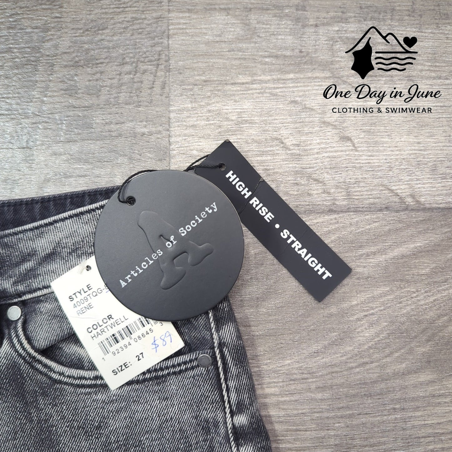 Articles of Society Super Soft High Rise Straight Jeans Size 27 (4)