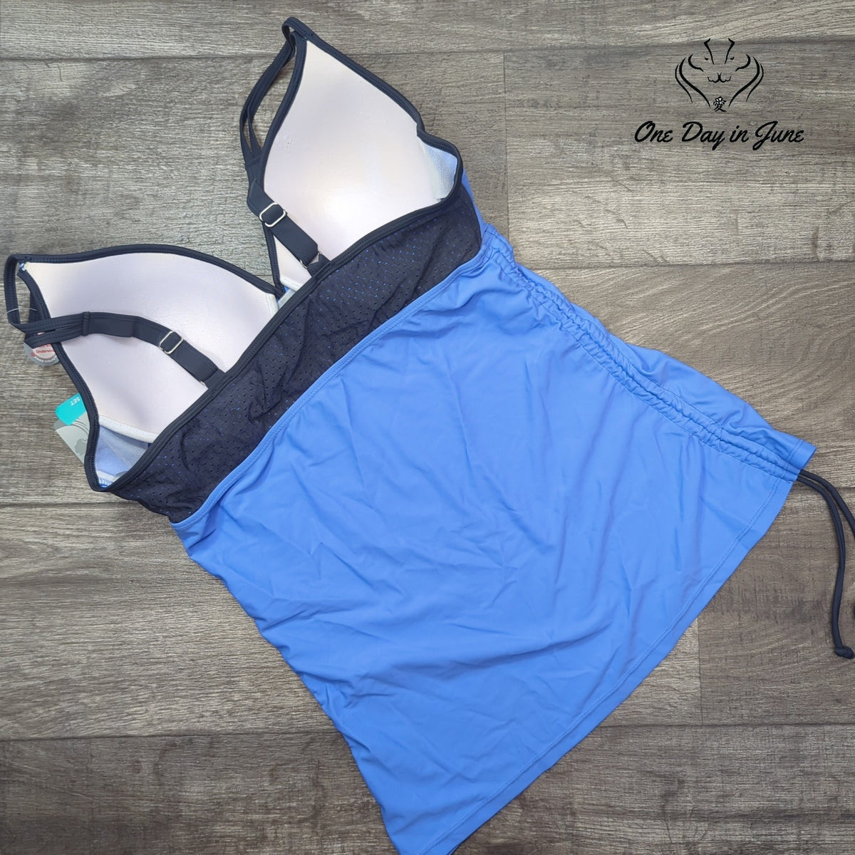 Free Country V Neck Tankini Swimsuit Set Sea Mist Blue NWT Size XXL