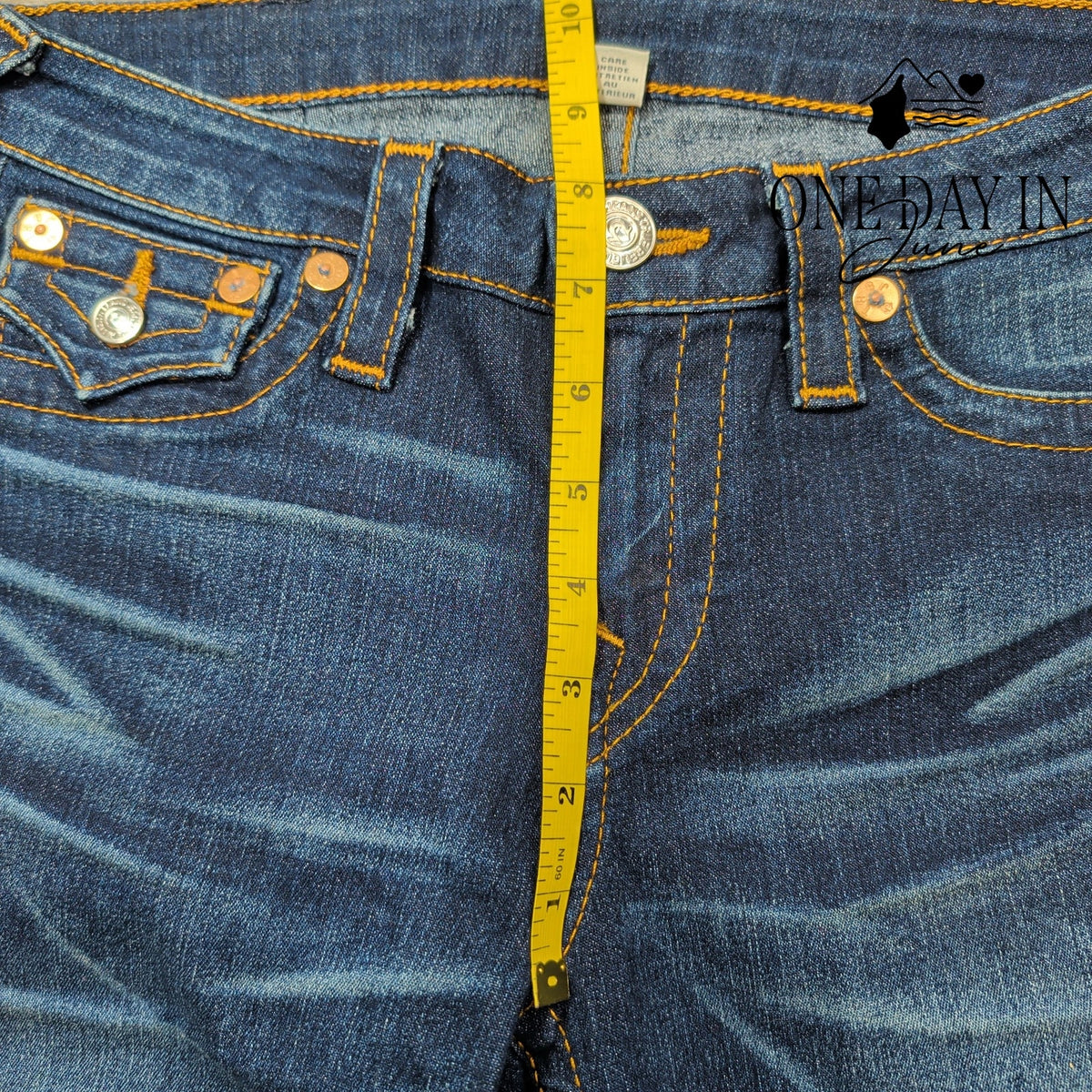 True Religion Legging Flap Skinny Jeans Dark Wash Blue NWT Size 6 (28)